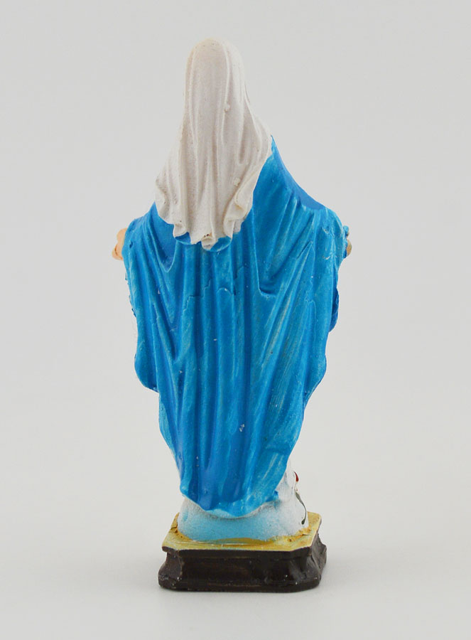 Statue Vierge Miraculeuse - 7,5cm (pic 4)