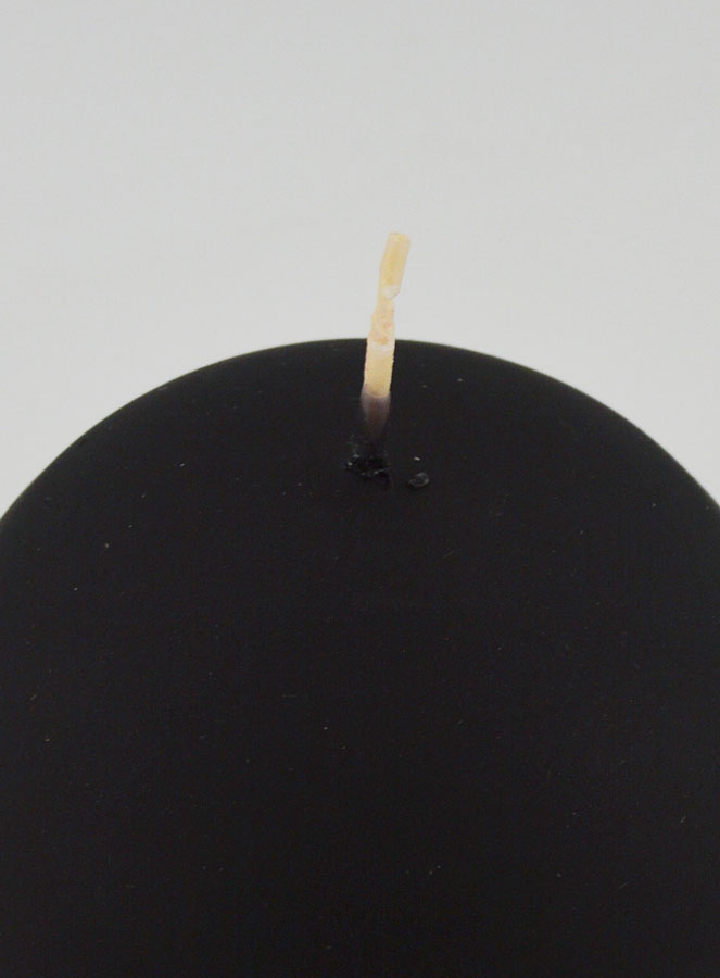 Bougie Boule de Noël 8cm - Noir Velours (pic 4)