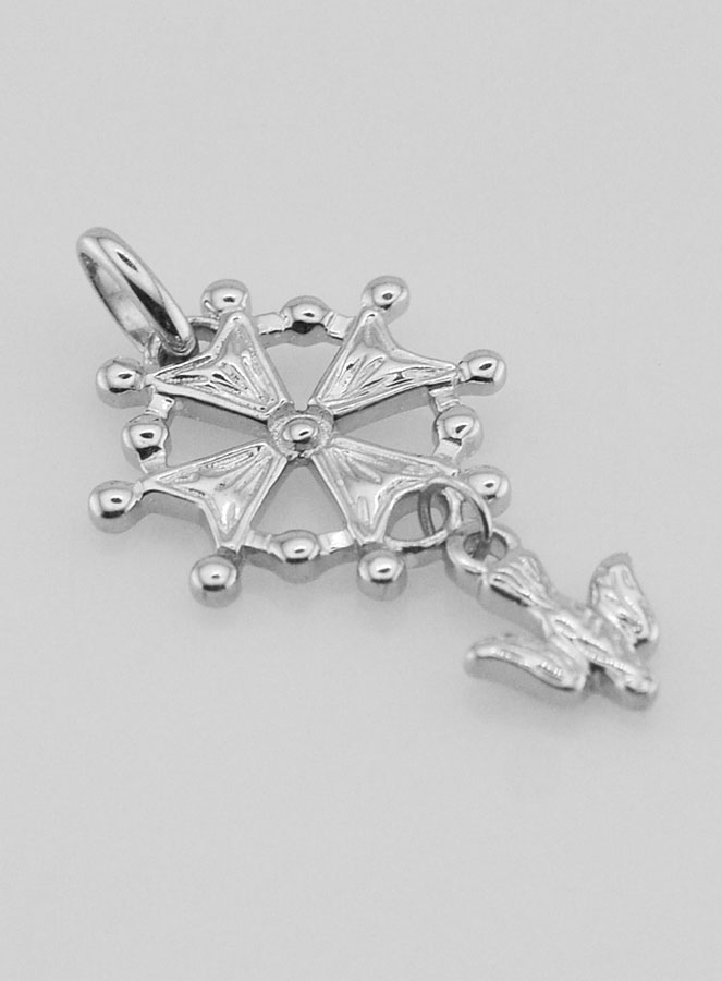 Pendentif Croix Huguenote Esprit Saint - Argent (pic 3)