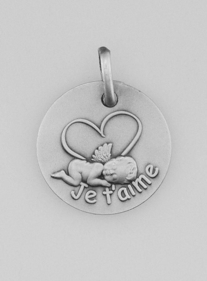 Médaille de Baptême en Argent - Je t'aime (pic 1)