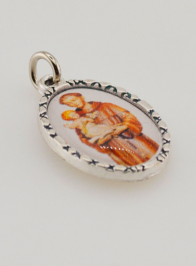 Médaille Bord Torsadé 25mm - Saint Antoine (pic 3)