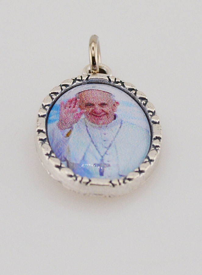 Médaille Bord Torsadé 25mm - Pape François (pic 2)