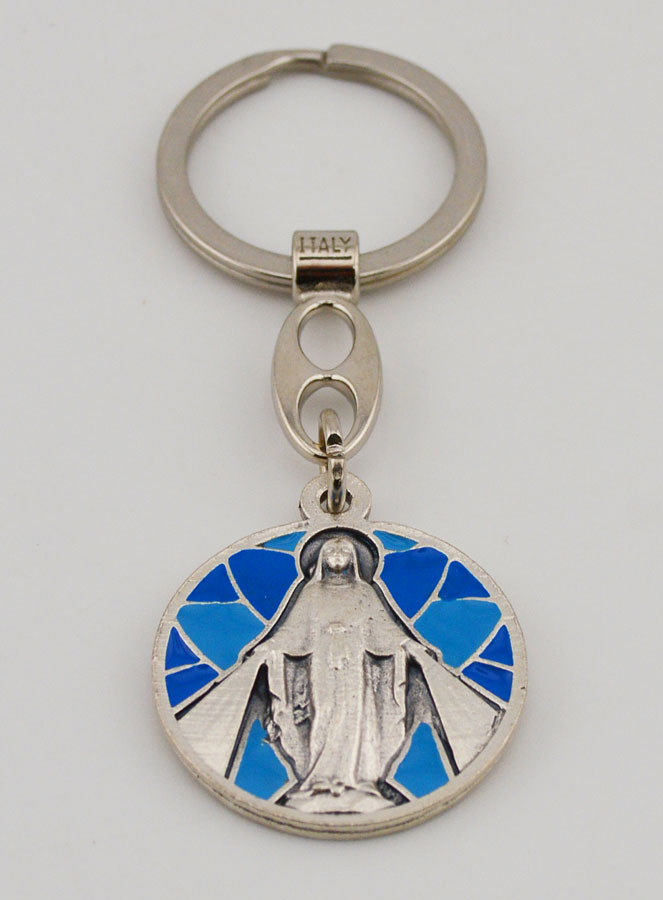 Porte-clés Émail Vierge Miraculeuse (pic 2)