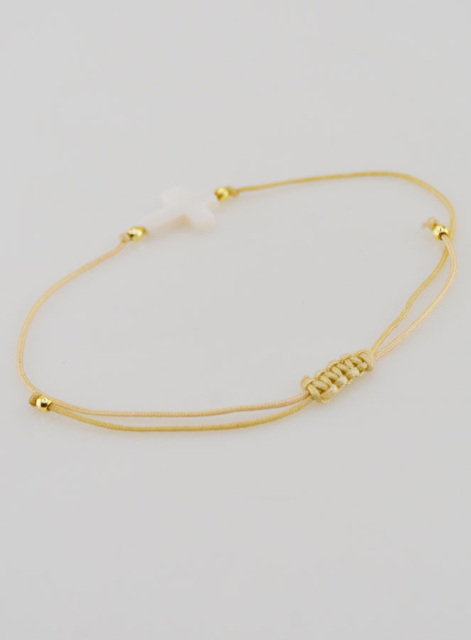 Bracelet Avec Croix - Beige (pic 4)