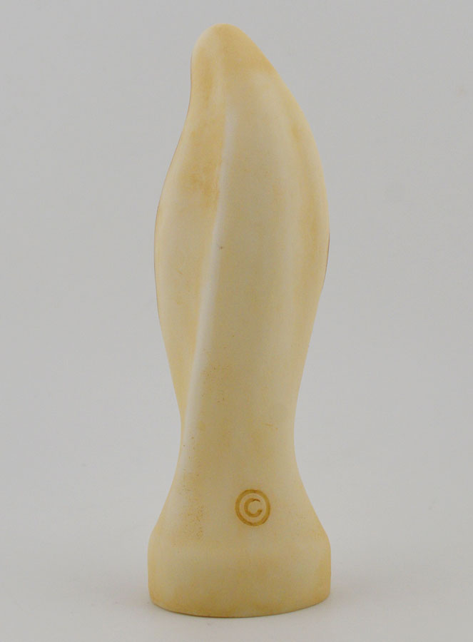 Statue Vierge à l'Enfant en Albâtre Peint - 12cm (pic 4)