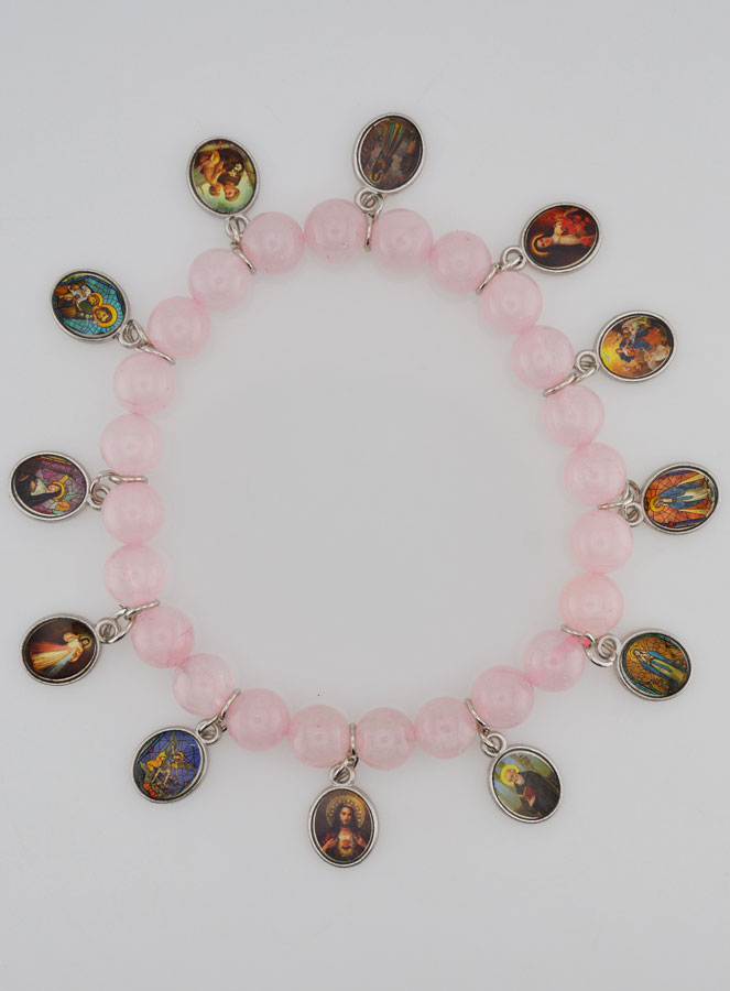 Bracelet des 12 Saints - Pierre Rose (pic 1)