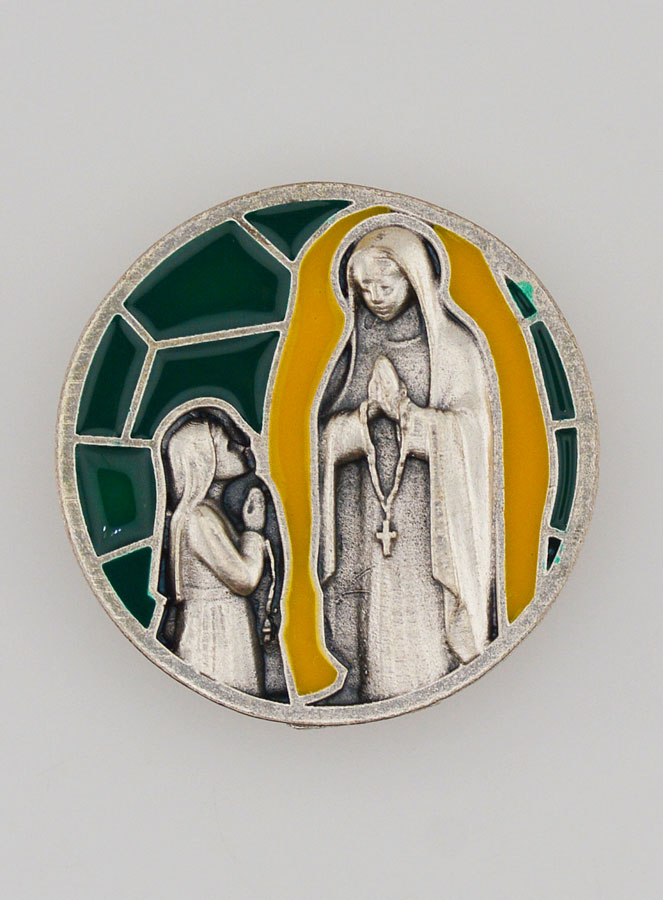 Plaque Auto Magnet - Apparitions de Lourdes (pic 1)