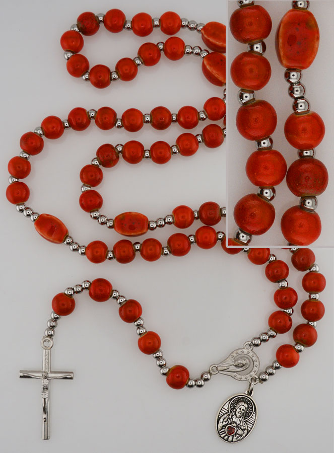 Chapelet Élastique en Céramique - Sacré Coeur de Jésus (pic 1)