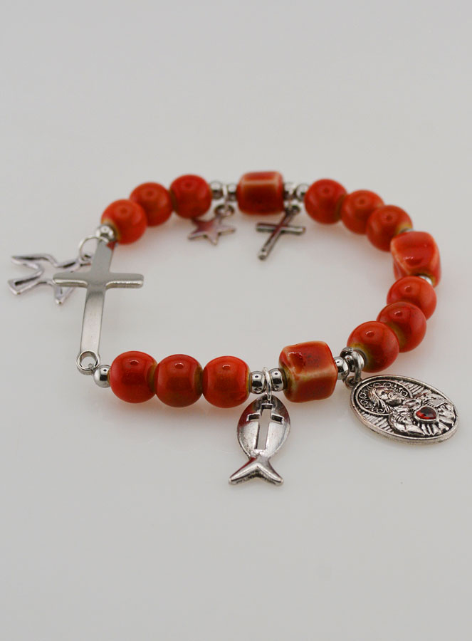 Bracelet en Céramique - Sacré Coeur de Jésus (pic 2)