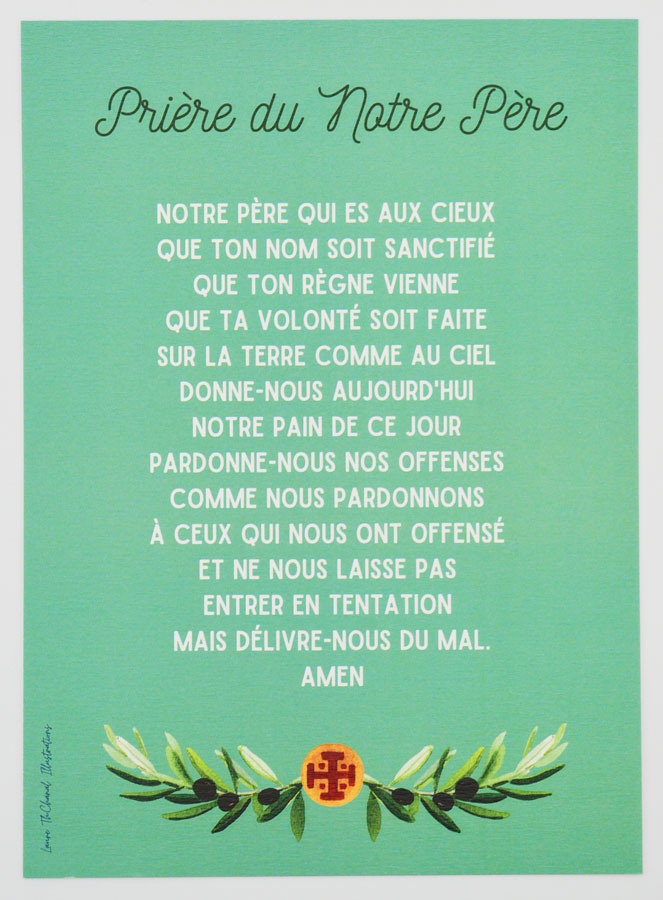 Carte de Prière Grand Format - Notre Père (pic 1)