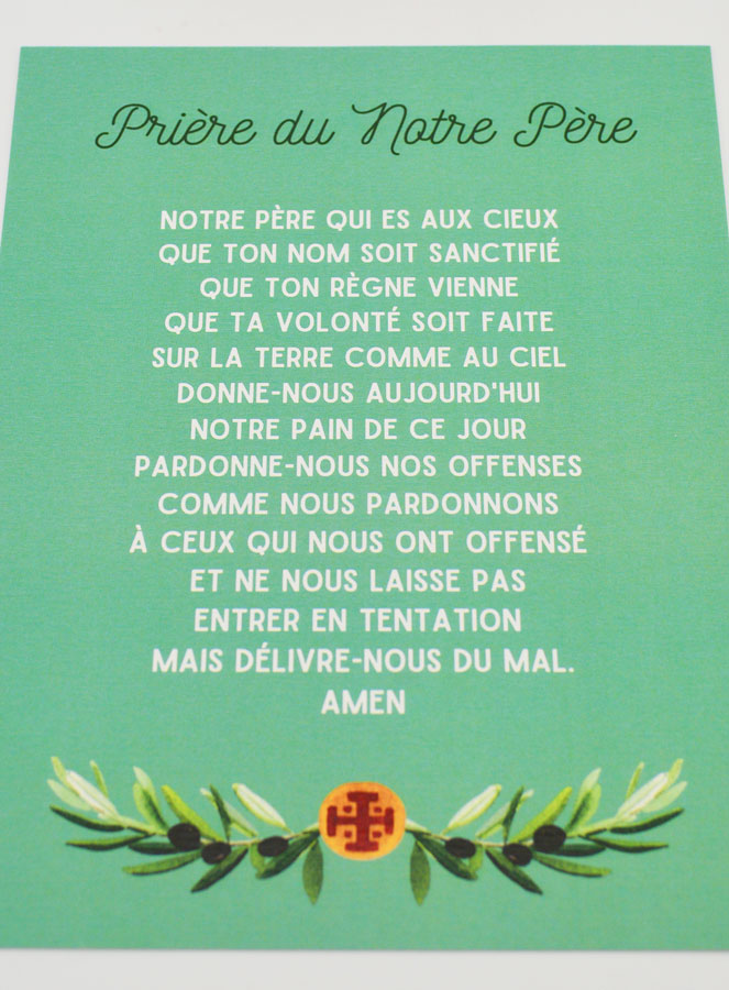 Carte de Prière Grand Format - Notre Père (pic 2)