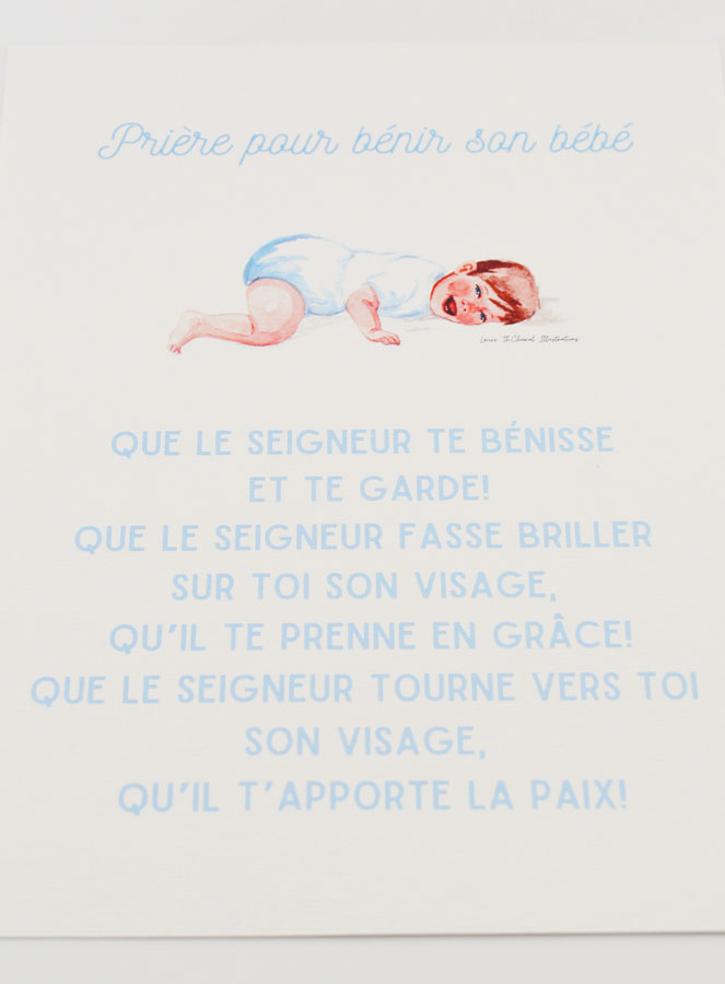 Carte de Prière Grand Format - Pour Bénir son Bébé (pic 2)