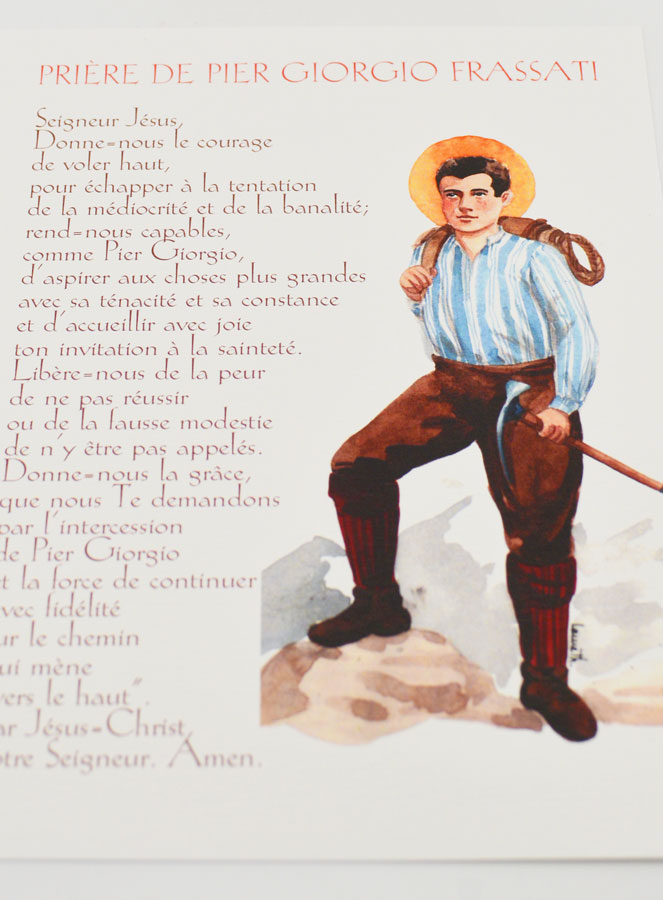 Carte de Prière Grand Format - Pier Giorgio Frassati (pic 2)