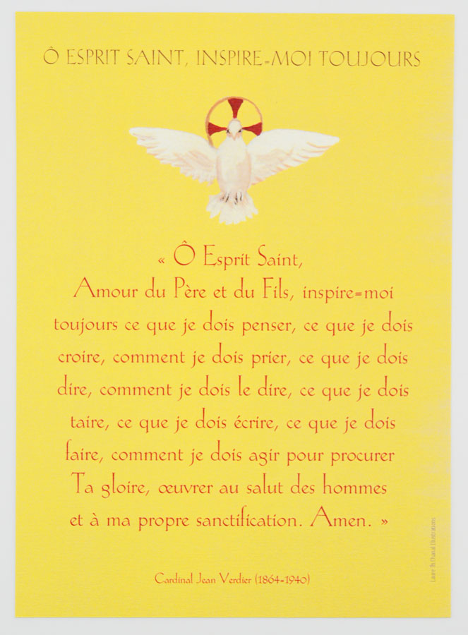Carte de Prière Grand Format - Ô Saint Esprit (pic 1)