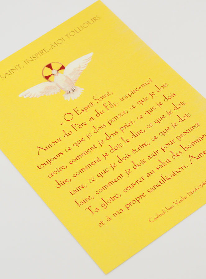 Carte de Prière Grand Format - Ô Saint Esprit (pic 3)