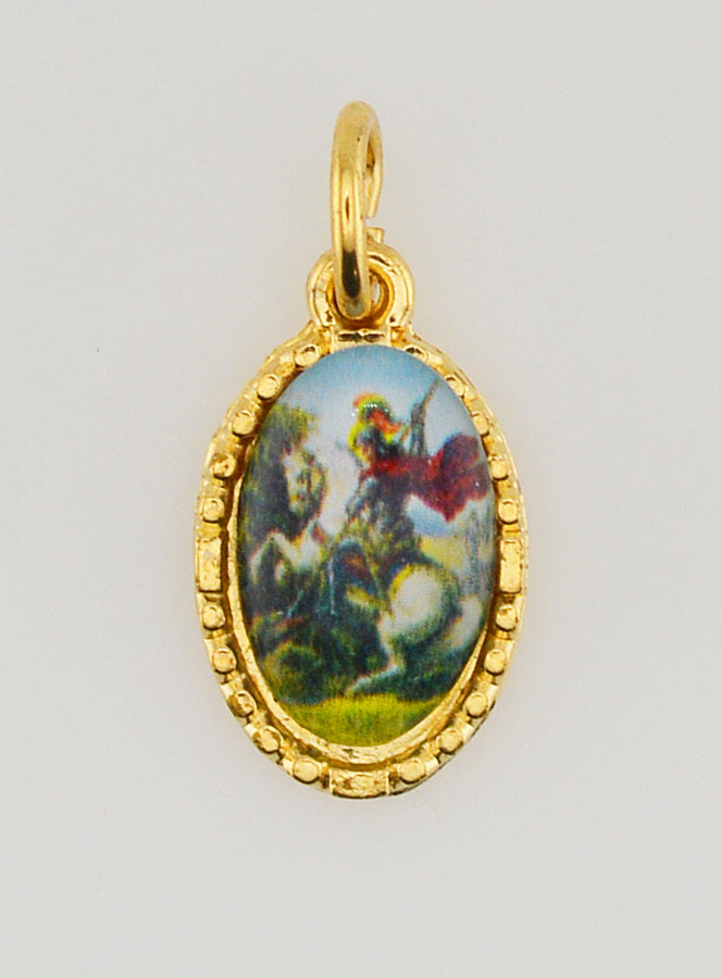 Médaille Bord Torsadé 15mm - Saint Georges (pic 1)