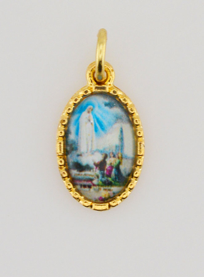 Médaille Bord Torsadé 15mm - Notre Dame de Fatima (pic 1)