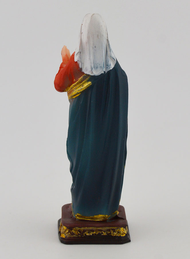 Statue Religieuse Sacré-Coeur de Marie 8cm (pic 4)