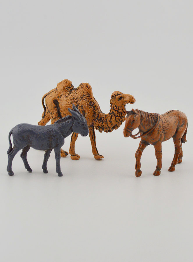 Santons Chameau, Cheval & Âne - 6 cm (pic 1)