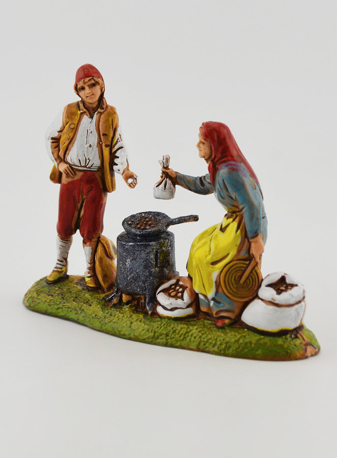 Santon Marchande de Marrons - Hauteur 6 cm (pic 2)