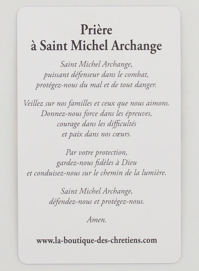 Carte de Prière Vitrail - Saint Michel (pic 4)