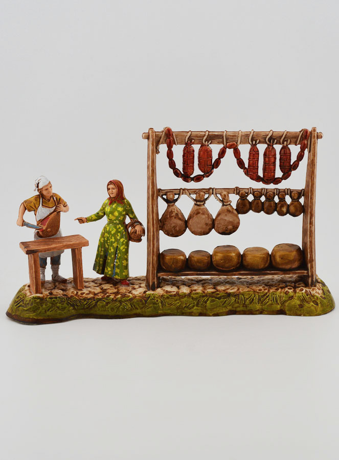 Santon - Charcutier et son Étal - 6cm (pic 1)