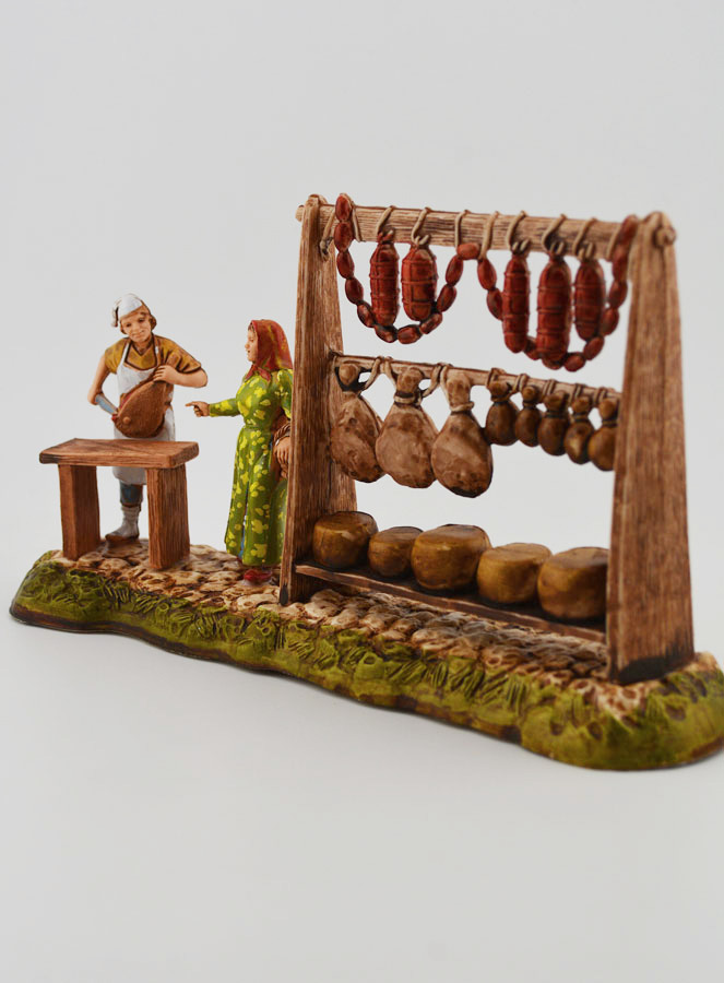 Santon - Charcutier et son Étal - 6cm (pic 2)
