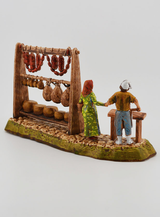 Santon - Charcutier et son Étal - 6cm (pic 4)