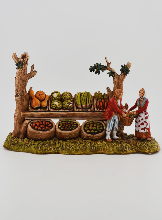 Santon - Primeur et son Étal - 6cm (pic 1)