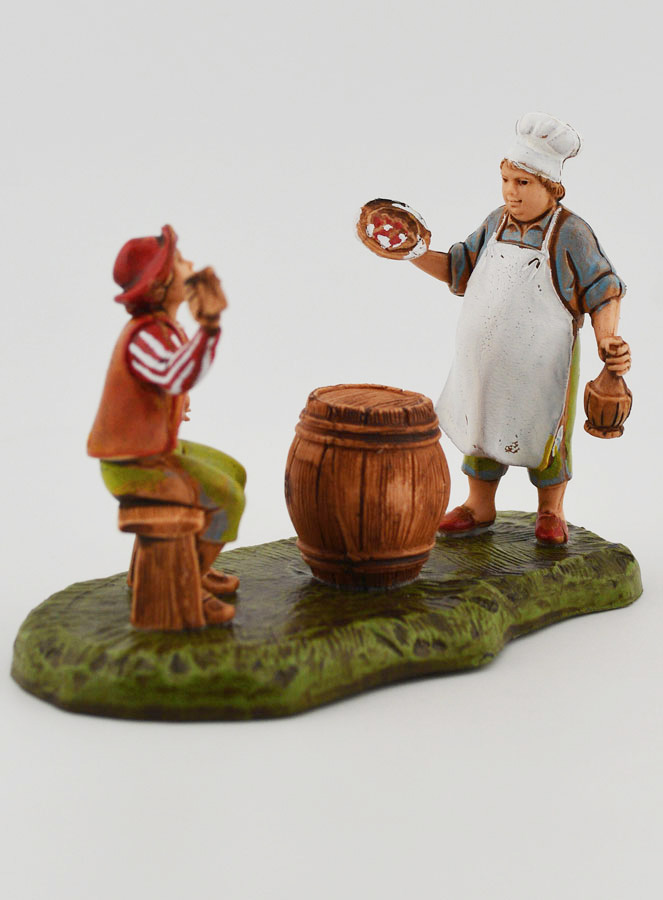 Santon Aubergiste et Client - 6cm (pic 2)