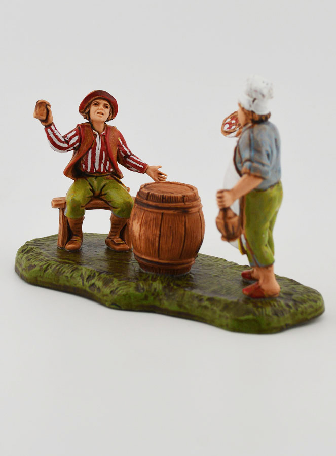 Santon Aubergiste et Client - 6cm (pic 3)