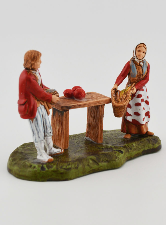 Santon Primeur et Cliente - 6cm (pic 2)