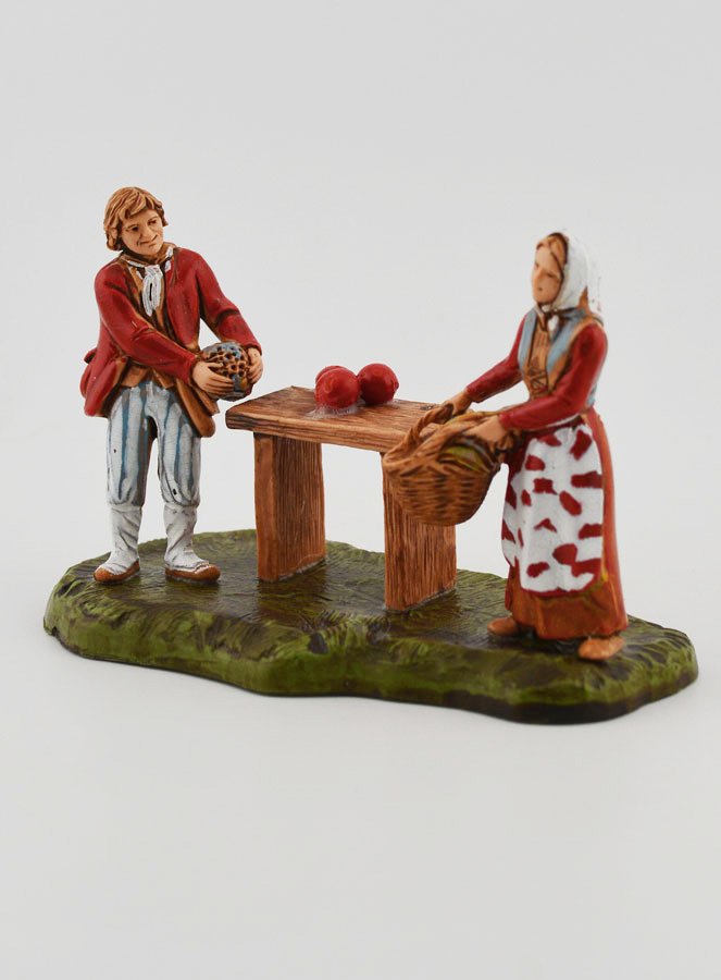 Santon Primeur et Cliente - 6cm (pic 3)