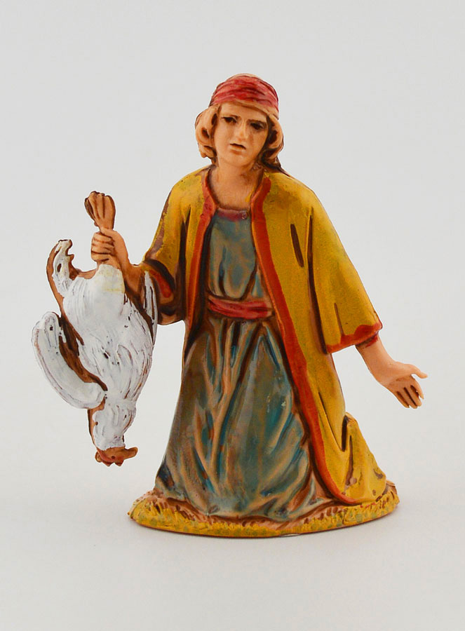 Santon Homme au Poulet - 6 cm (pic 1)