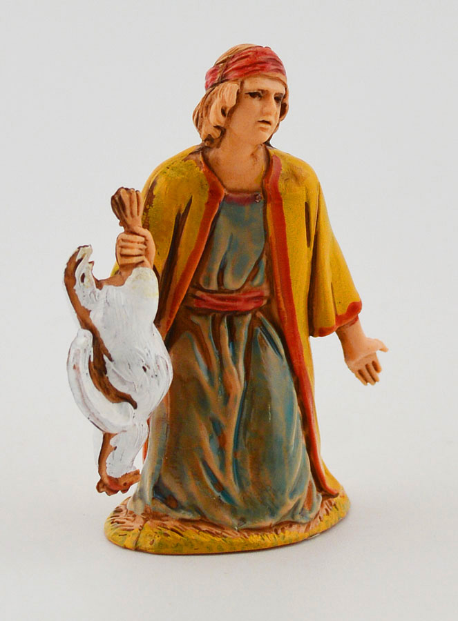 Santon Homme au Poulet - 6 cm (pic 3)