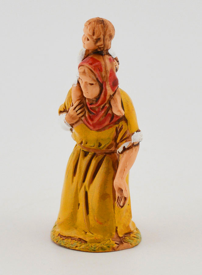 Santon Mendiante et son Enfant - 6 cm (pic 2)