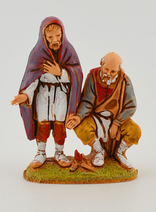 Santon Vieux Mendiants - 6 cm (pic 1)