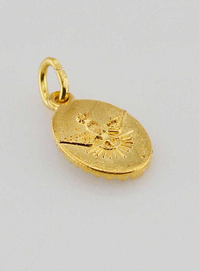 Médaille Bord Torsadé 15mm - Vierge Noire (pic 4)