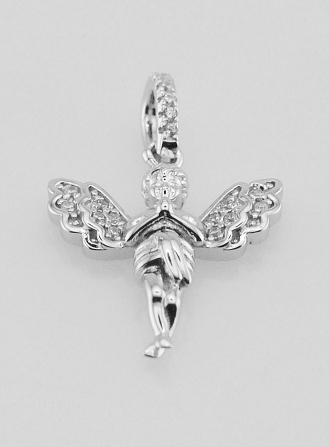 Pendentif Ange-Gardien en Argent - 23mm (pic 2)