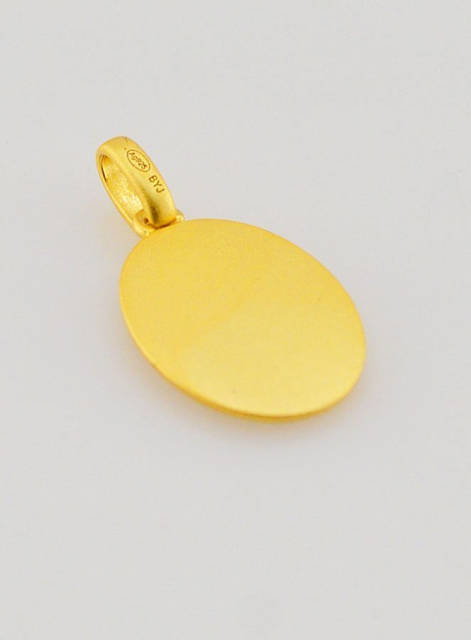 Médaille N-D de Fatima en Argent Doré 18k - 15mm (pic 4)