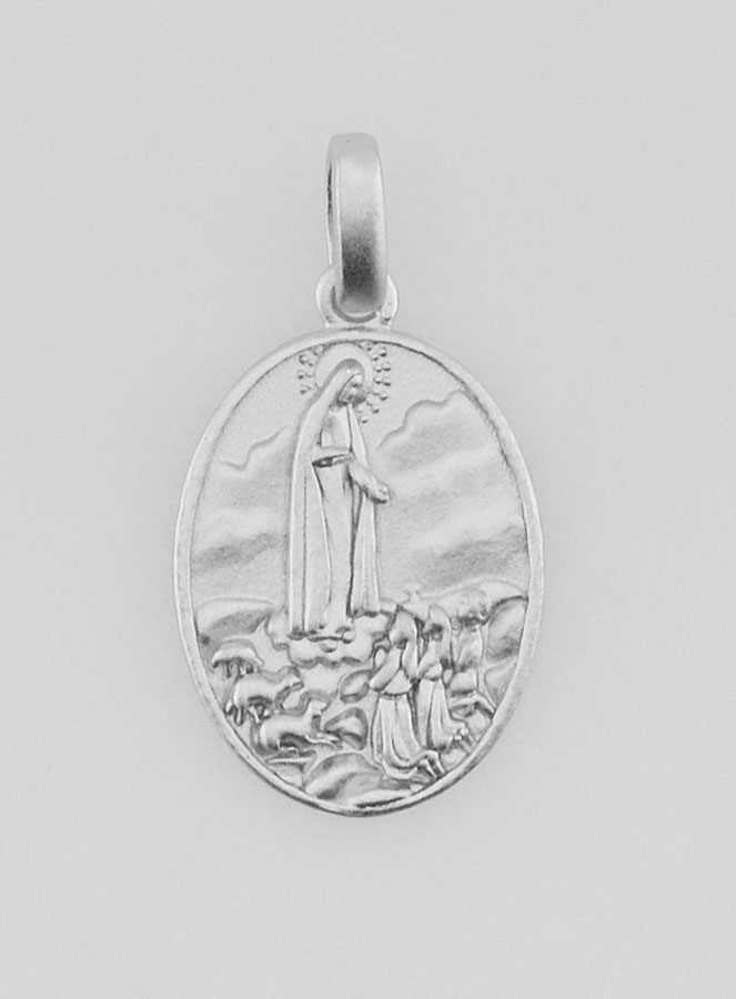 Médaille Notre Dame de Fatima en Argent - 15mm (pic 1)