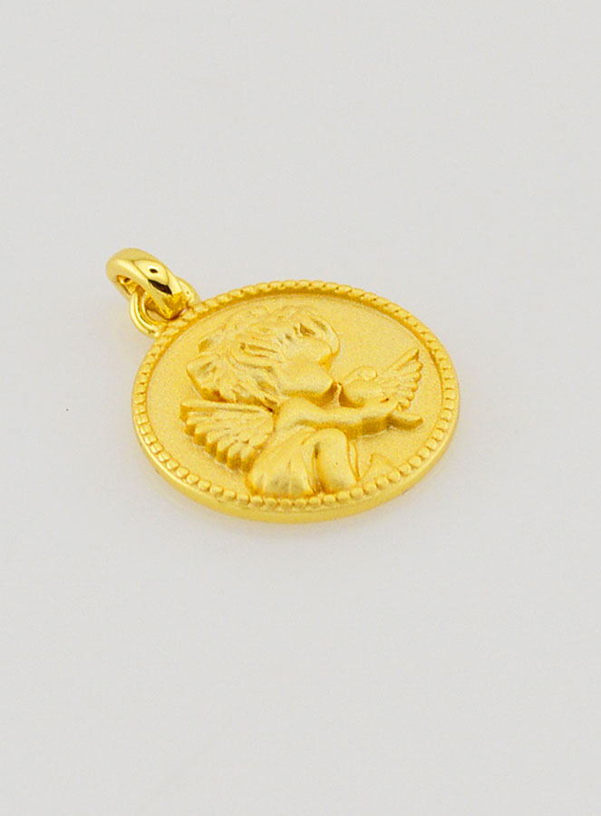 Médaille de Baptême Ange Gardien - 12mm (pic 3)