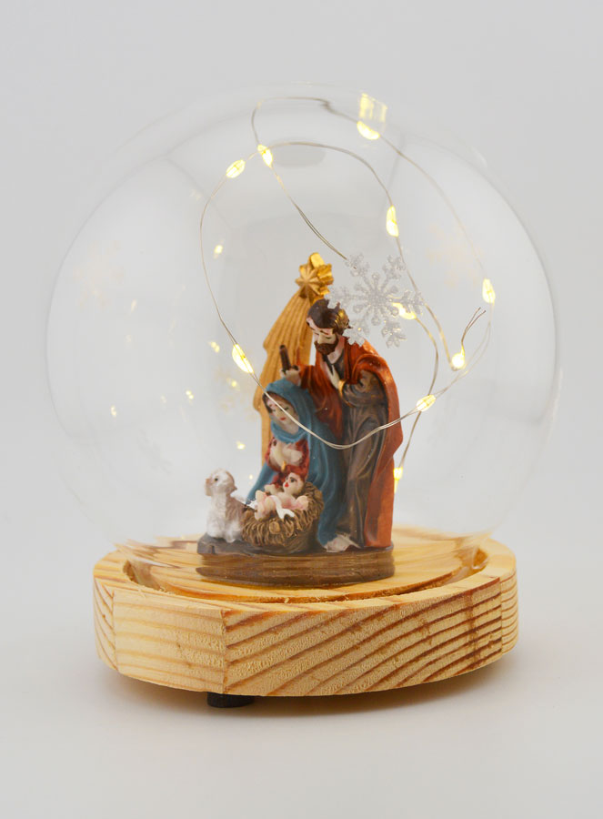 Boule de Noël Lumineuse Nativité sur Socle (pic 2)