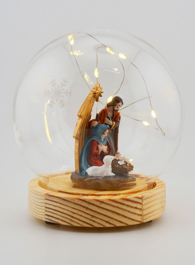 Boule de Noël Lumineuse Nativité sur Socle (pic 3)