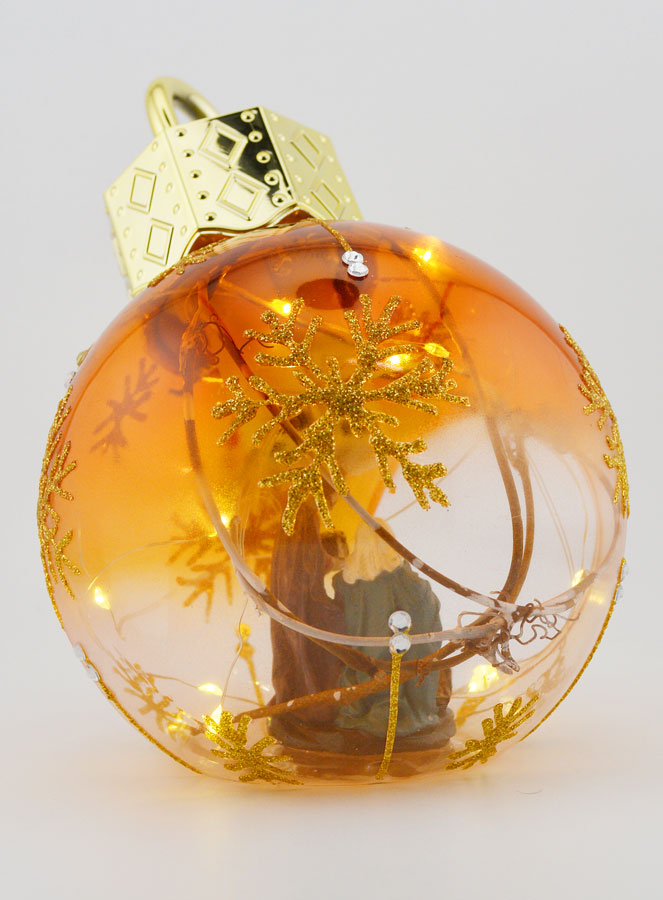 Boule de Noël Lumineuse Nativité - 12cm (pic 4)