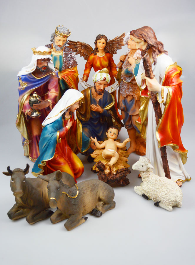 Grande Crèche de Noël Complète 11 Santons - 45cm (pic 1)