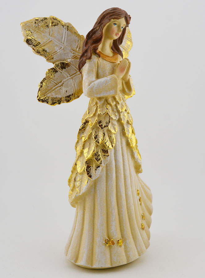 Ange Doré Pailleté en Prière - 20cm (pic 3)