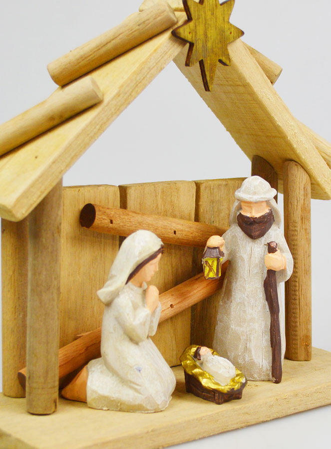 Crèche de Noël Nativité Sculptée - 20cm (pic 3)