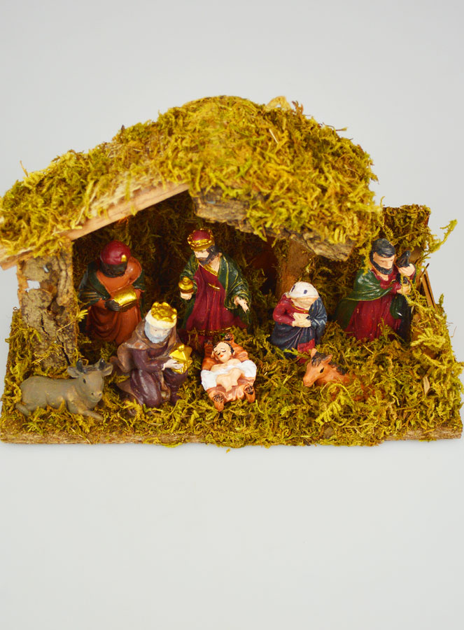 Crèche de Noël Lumineuse 7 Santons - 20cm (pic 2)