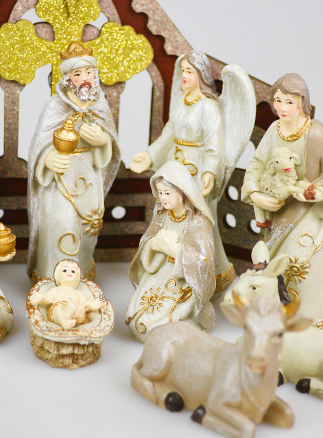 Crèche de Noël Scène 11 Santons - 25cm (pic 4)
